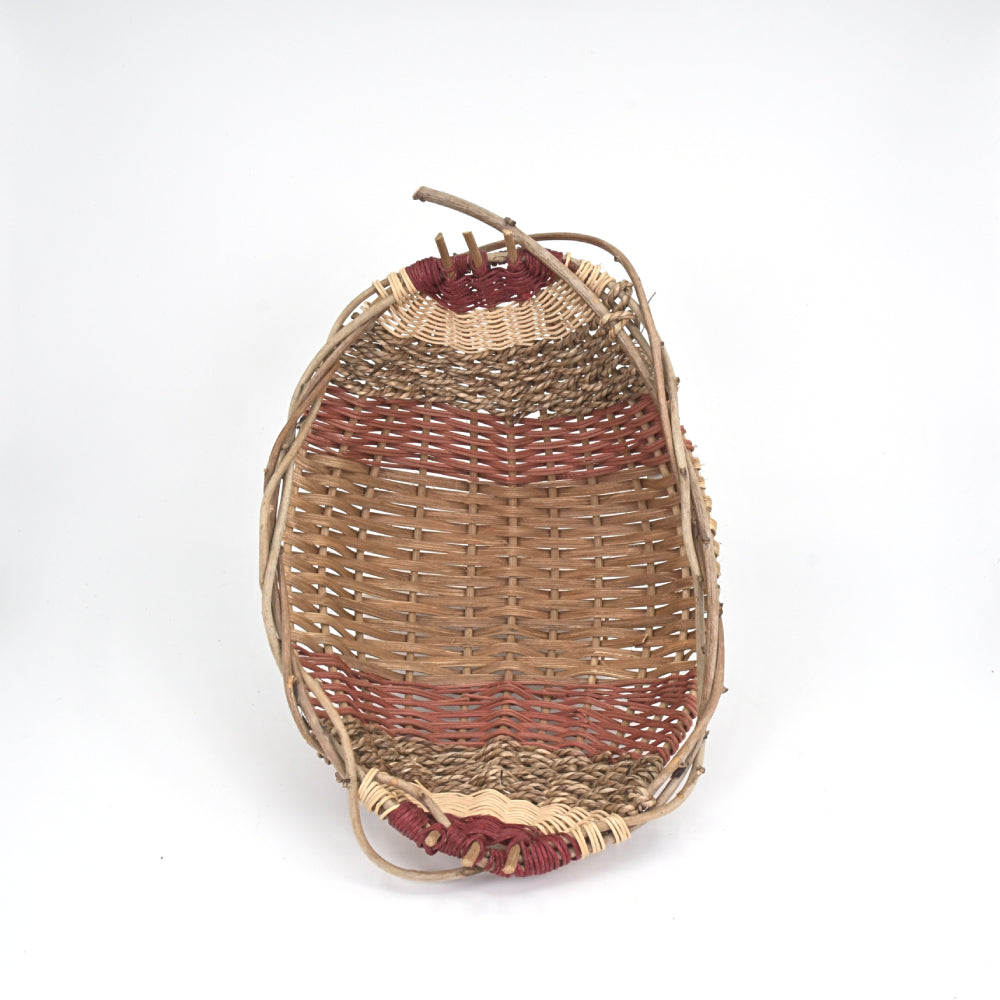 Ribbed Basket Bowl - Cranberry